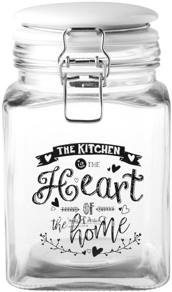 Bliss Beugelpot Vierkant 1,1 liter Wit