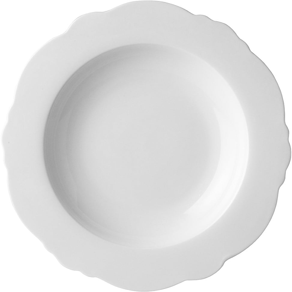 Bliss Plate Shell Deep 23 cm White
