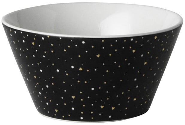 Bliss Kom 10 cm Zwart Glitter