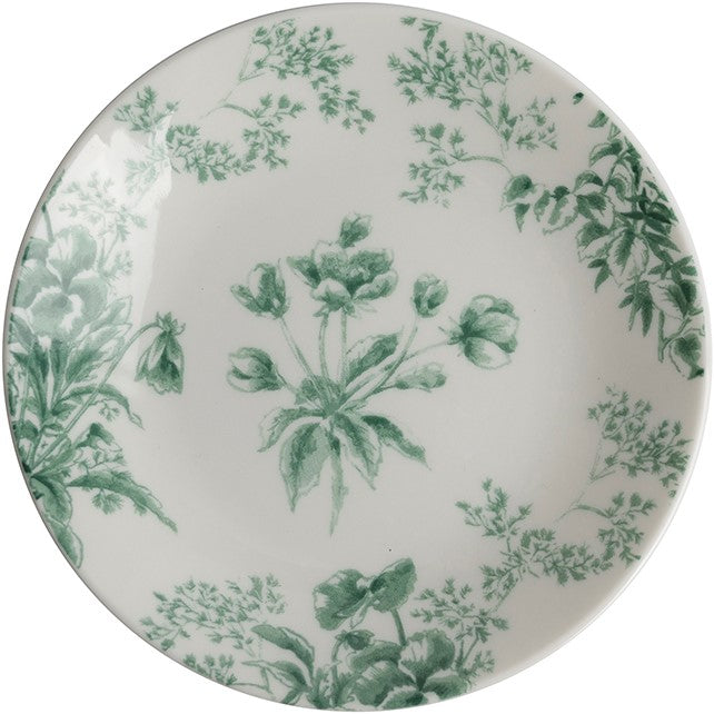 Plate 12 cm Flowers green