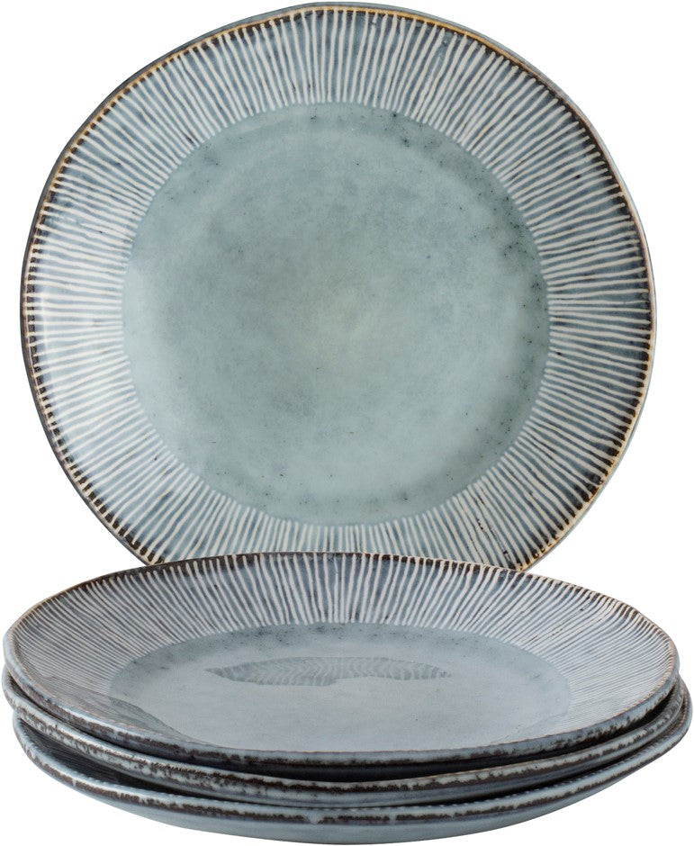 Dutch Rose Giftset 4 Borden 21,5 cm Blauw