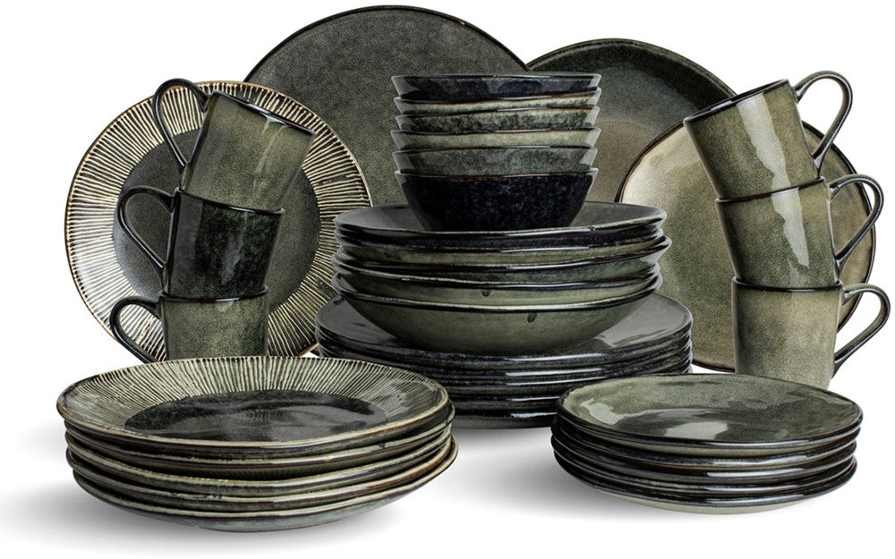 Dutch Rose Set 36 Delig Servies Groen