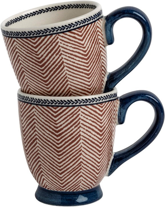 Gift set 2 Mini mugs Edwin Blue Terra 20 cl.