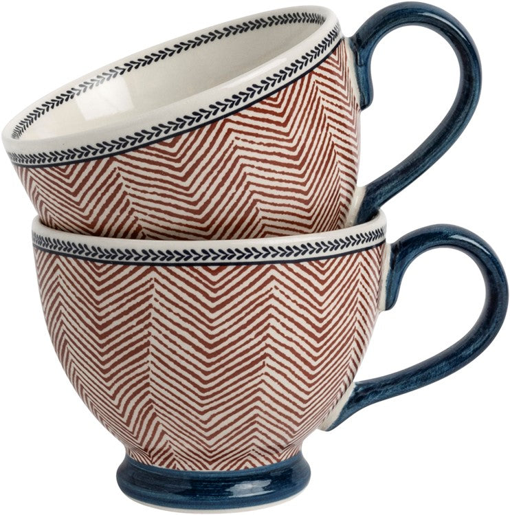 Gift set 2 Mugs Edwin Blue Terra 43 cl.