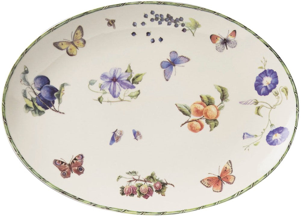 Janneke Brinkman Fruit and Flowers Oval dish 30x22 cm
