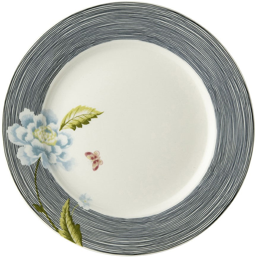 Laura Ashley Plate Flat 20 cm Midnight Pinstripe