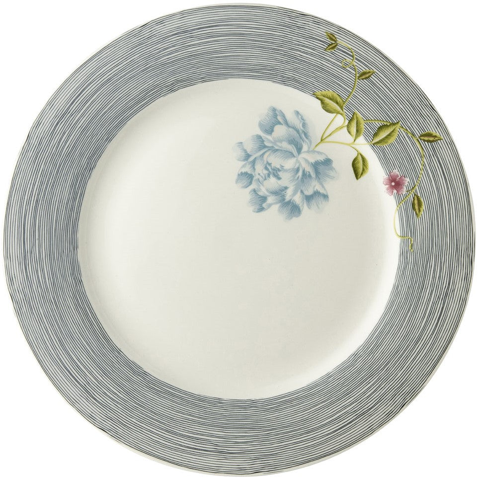 Laura Ashley Plate Flat 26 cm Midnight Pinstripe