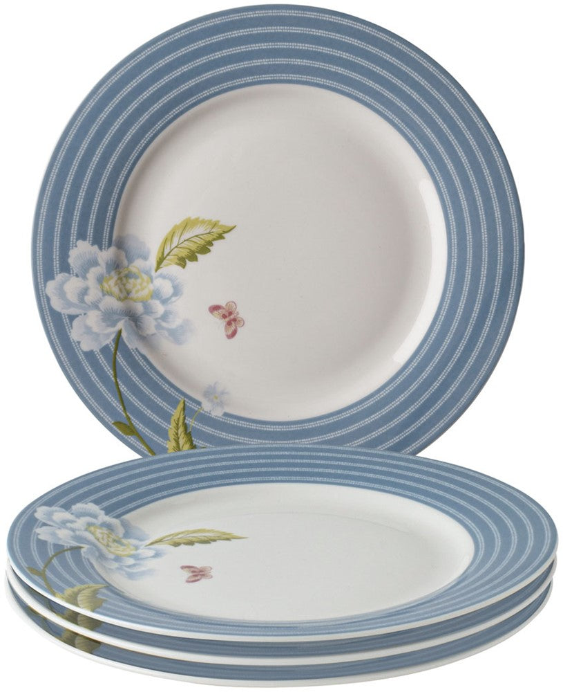 Laura Ashley Giftset 4 Plates 20 cm Seaspray Candy Stripe