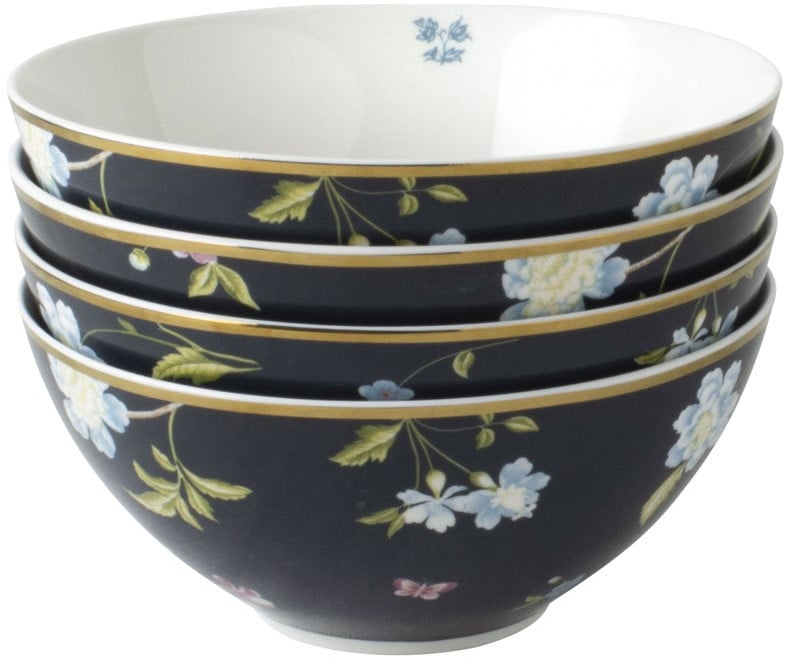 Laura Ashley Giftset 4 Bowls 16 cm Midnight Uni