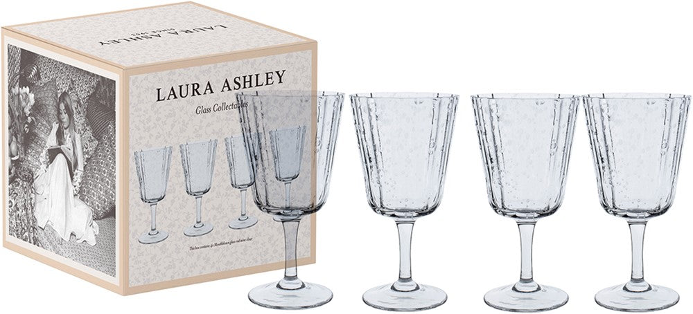 Laura Ashley Giftset 4 Wijnglazen Helder 36 cl.