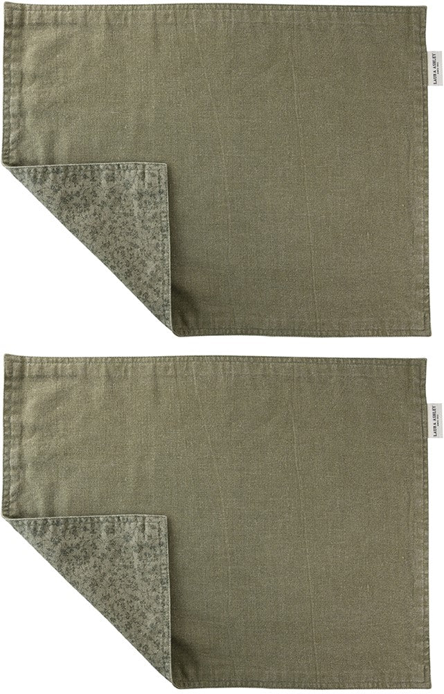 Laura Ashley Set 2 Placemats Wild Clematis Sage
