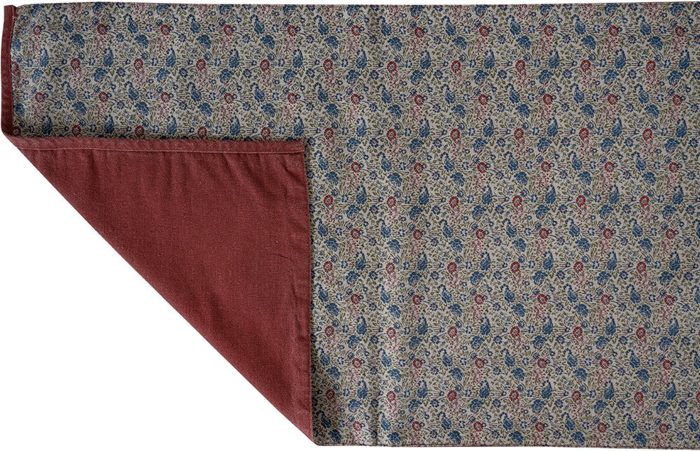 Laura Ashley Tafelloper Oxblood Rood dubbelzijdig Uni/Daniela 40x150cm