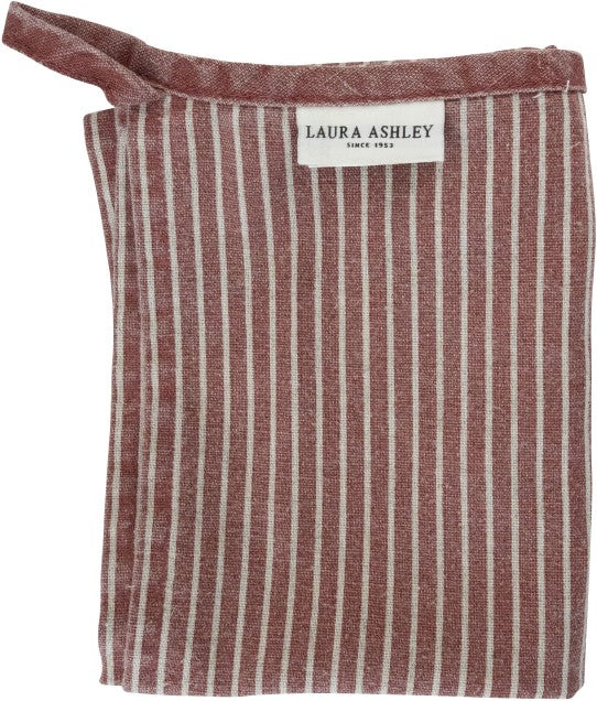 Laura Ashley Theedoek Oxblood Rood Streep 50x70cm