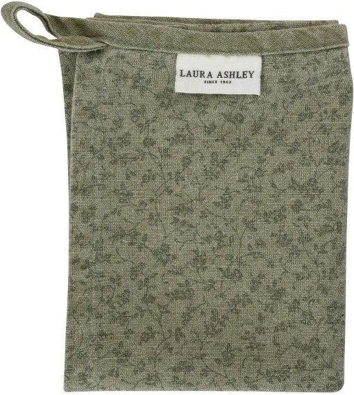 Laura Ashley Theedoek Sage groen Wild Clematis 50x70cm