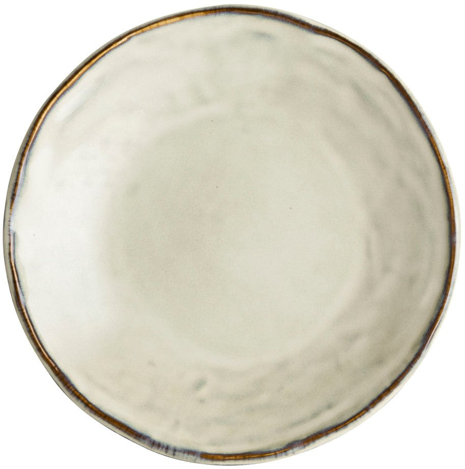 Dutch Rose Plate Flat 17 cm Cream