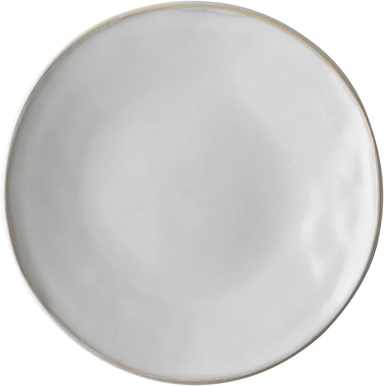 Dutch Rose Plate Flat 21.5 cm White