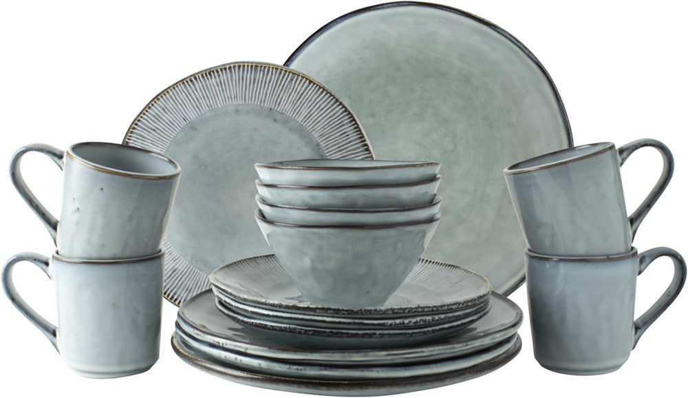 Dutch Rose Giftset 16 Delig Servies Blauw