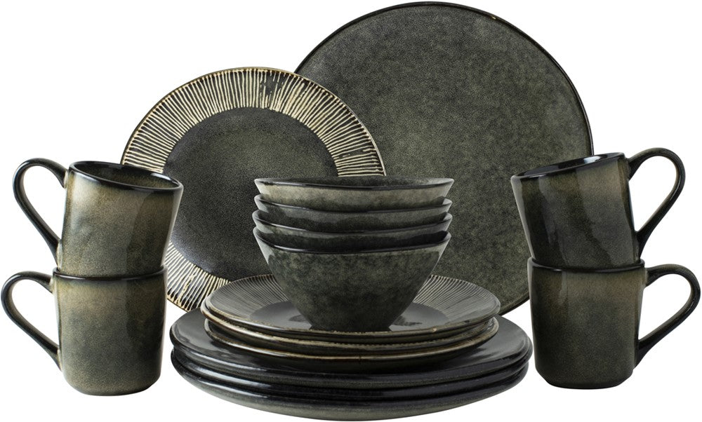 Dutch Rose Giftset 16 Delig Servies Groen