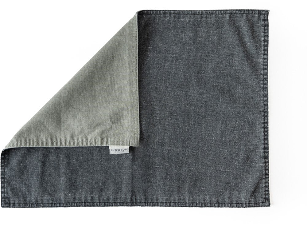 Dutch Rose Placemat 45x35 cm double-sided green-gray