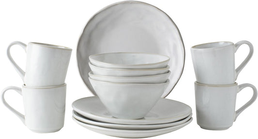 Dutch Rose Set 12 Piece Tableware White