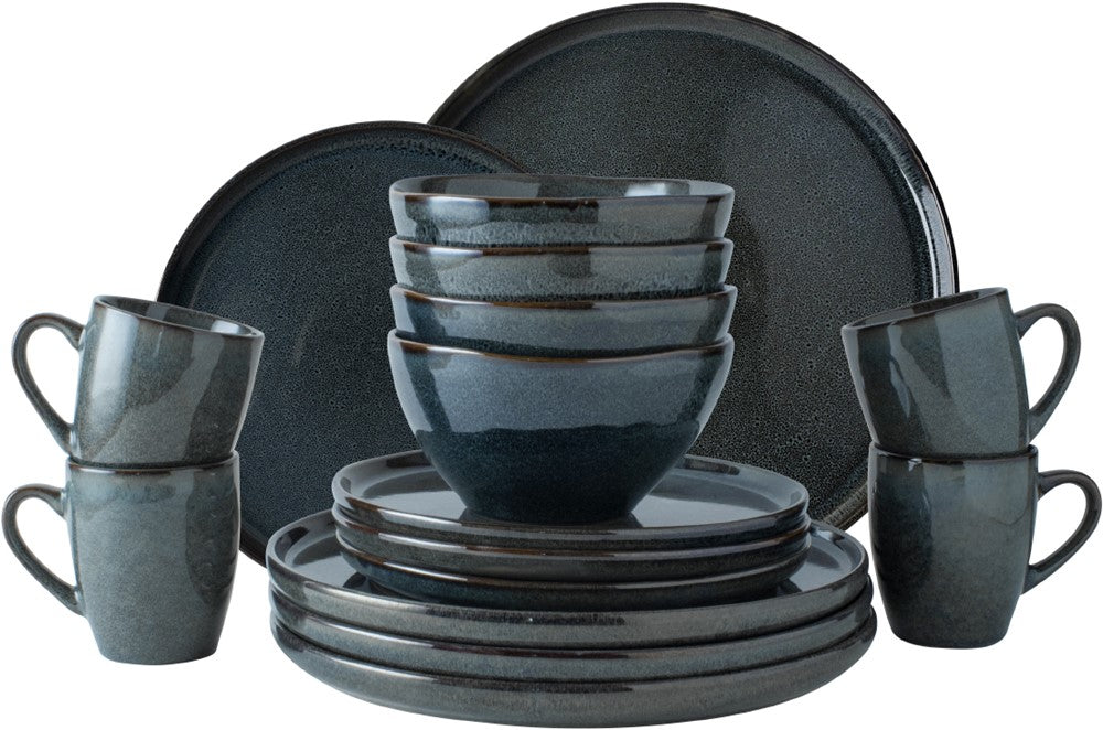 Dutch Rose Set 16 Piece Tableware Blue