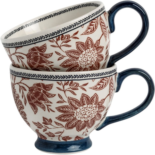 Gift set 2 Mugs Hedingham Blue Terra 43 cl.