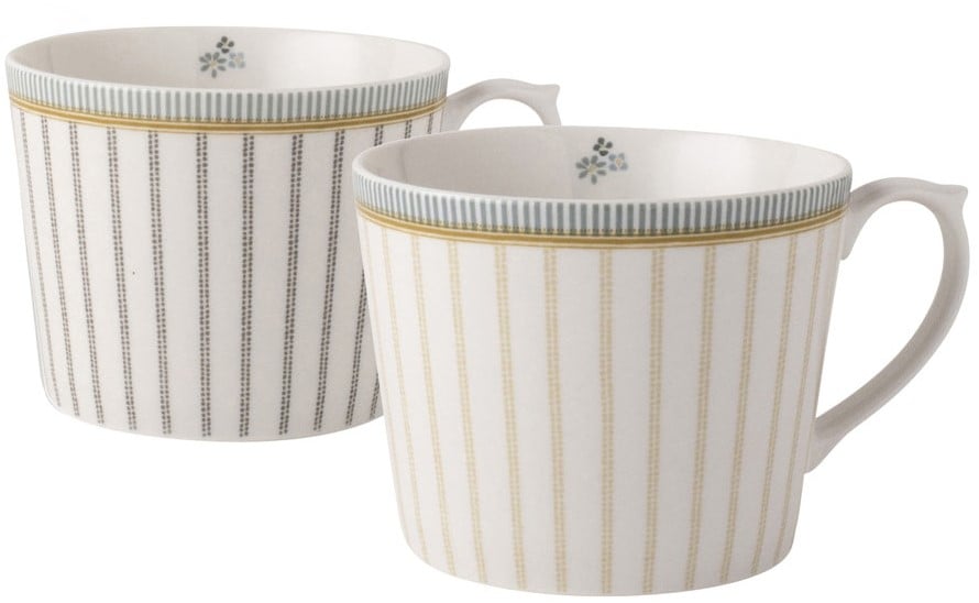 Laura Ashley Giftset 2 Cups Assorted Stripes 30 cl.
