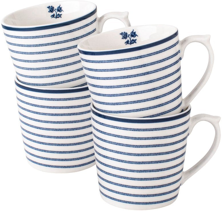 Laura Ashley Giftset 4 Cups Candy Stripe 32 cl.