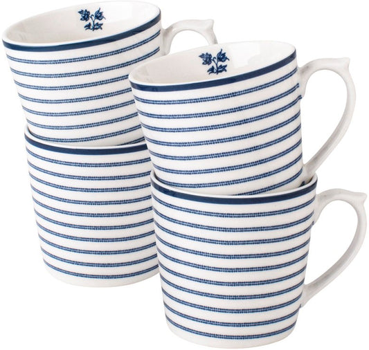 Laura Ashley Giftset 4 Cups Candy Stripe 32 cl.