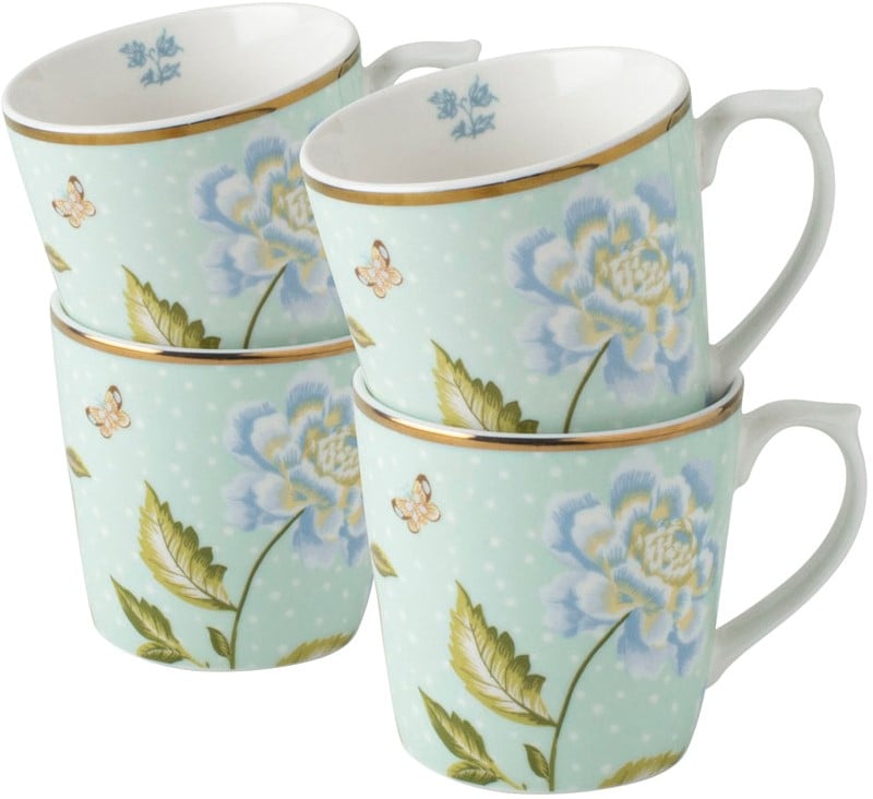 Laura Ashley Giftset 4 Cups Mint Uni 32 cl.