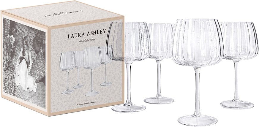 Laura Ashley Giftset 4 Ginger Glasses Clear 52 cl.