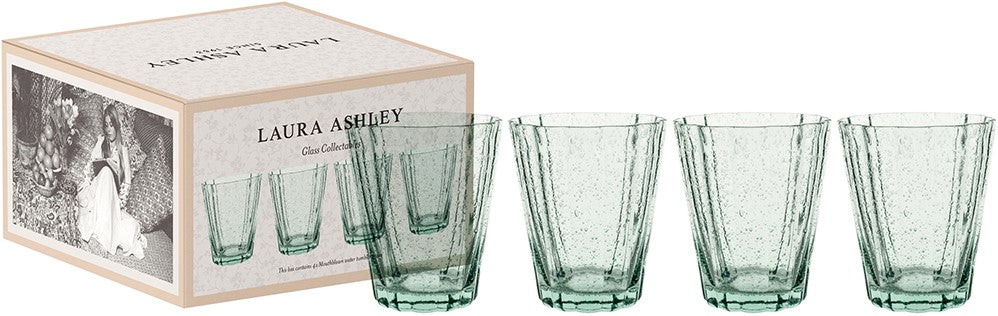 Laura Ashley Gift Set 4 Water Glasses Green 25 cl.