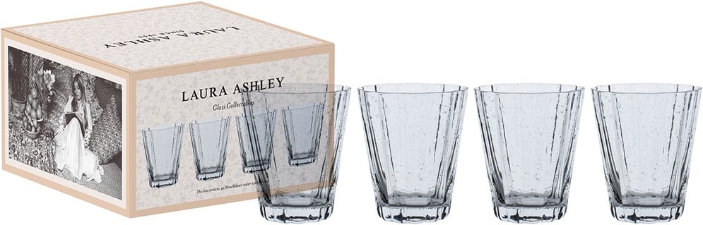 Laura Ashley Gift Set 4 Water Glasses Clear 25 cl.