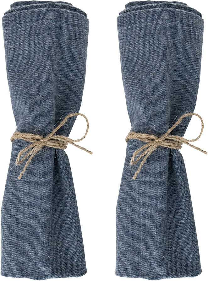 Laura Ashley Set 2 Servetten Wild Clematis Blauw Uni