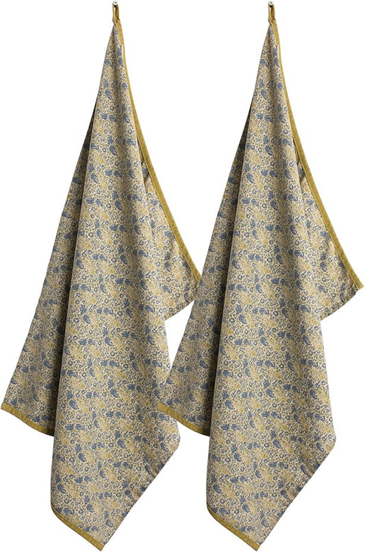 Laura Ashley Set 2 Theedoeken Daniela Oil Yellow