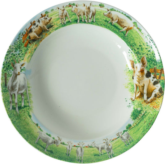 Wiebe van der Zee Plate Deep 23 cm Goat/Pig