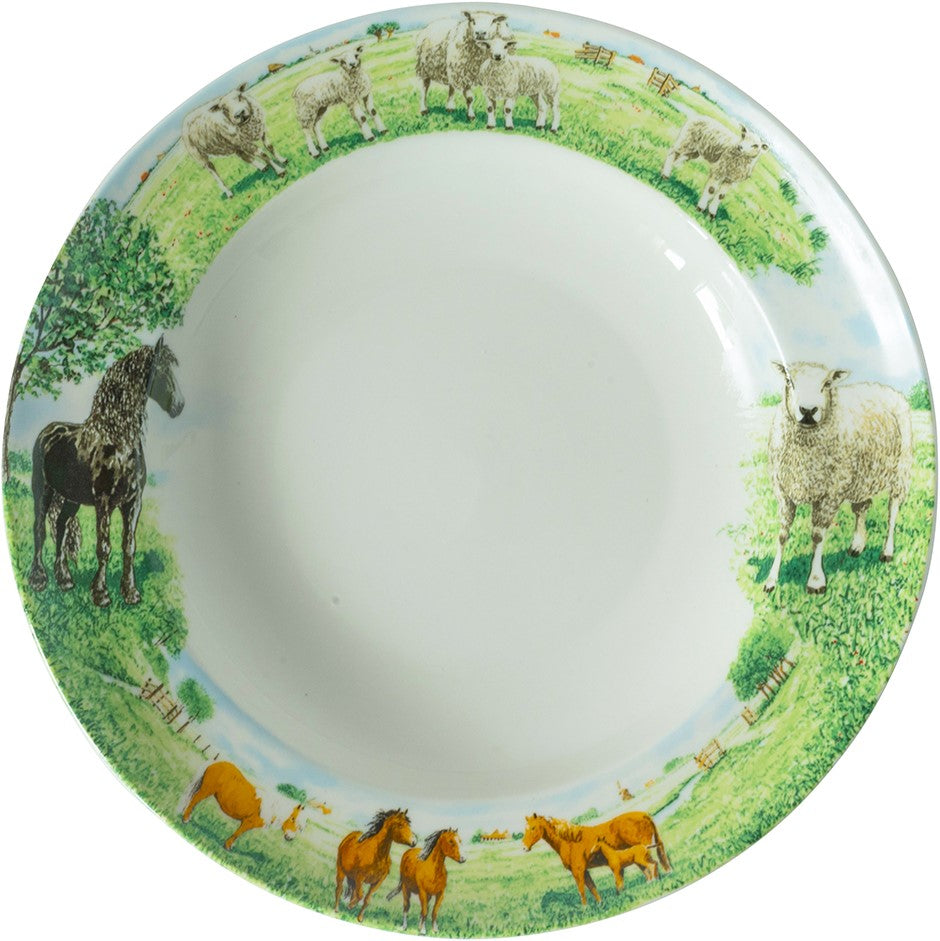 Wiebe van der Zee Plate Deep 23 cm Horse/Sheep
