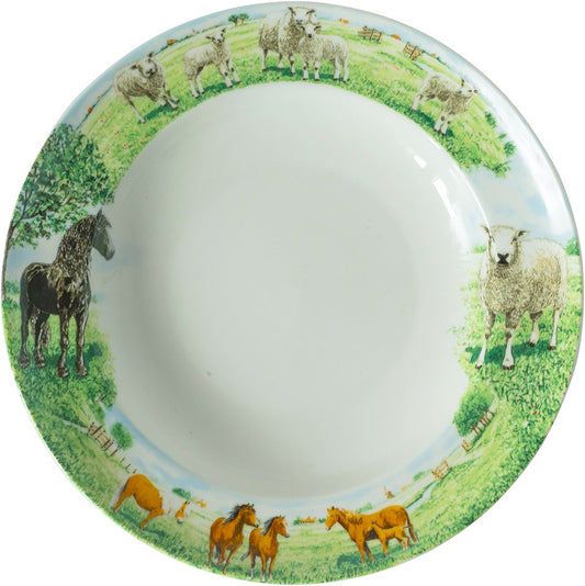 Wiebe van der Zee Plate Deep 23 cm Horse/Sheep